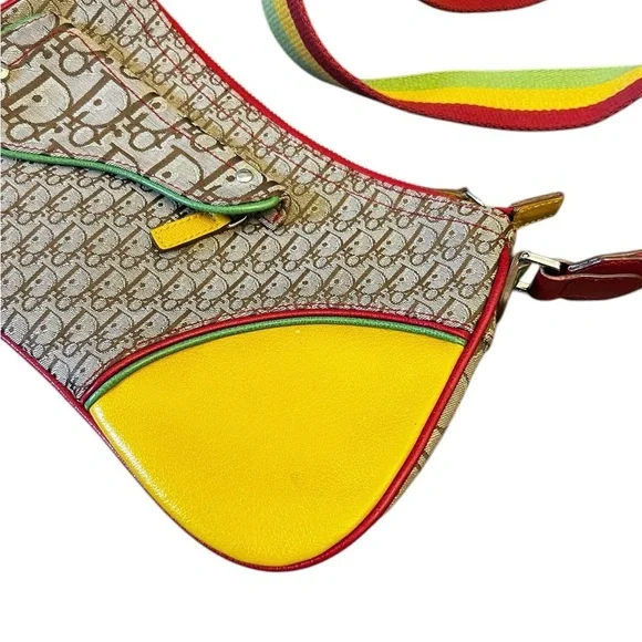 Dior Multicolor Crossbody Bag with Yellow Accent - Picture 6 of 13